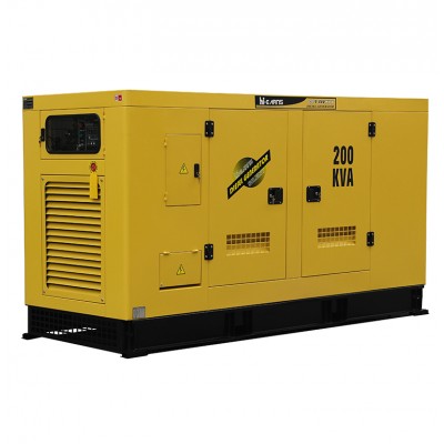 diesel power silent type yellow color generator 200KVA prices